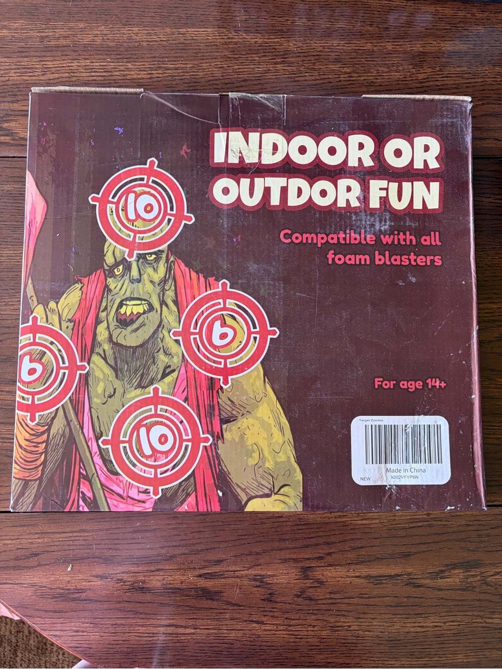Indoor or Outdoor Fun Foam Blaster Targets - Red and Brown